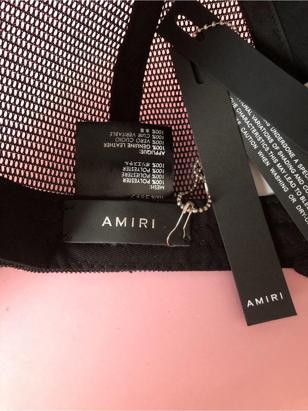 AMIRI Black Trucker Hat Embroidered AM Logo Unisex Sun Hat - Picture 7 of 13